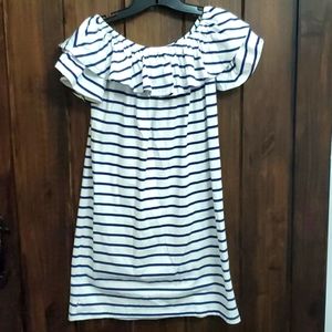 Express Navy and White Striped Summer Dress
